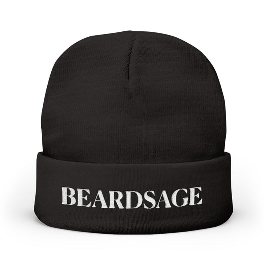 Embroidered Cuffed Knit Beanie – BEARDSAGE