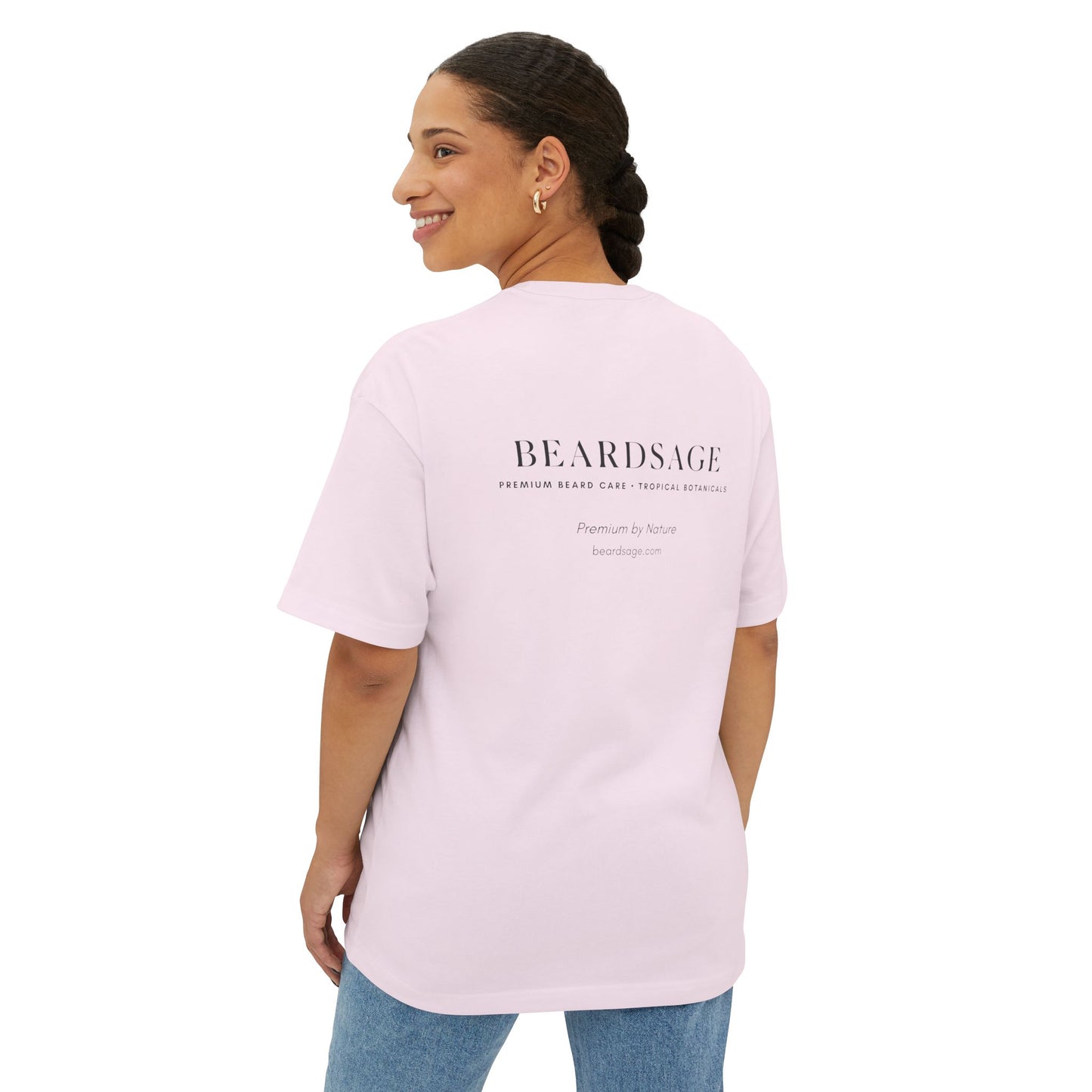 Beardsage Founder’s Tee — Premium by Nature — Oversized Boxy Black T-Shirt