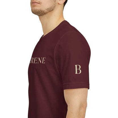 Be Serene Tee — Minimal White Graphic T-Shirt