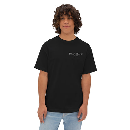 Beardsage Founder’s Tee — Premium by Nature — Oversized Boxy Black T-Shirt