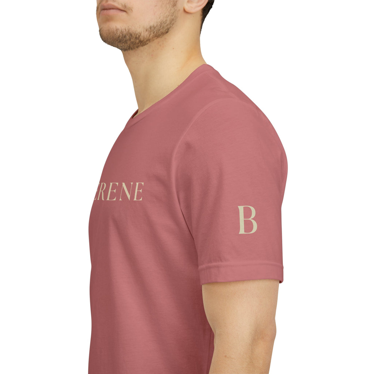 Be Serene Tee — Minimal White Graphic T-Shirt