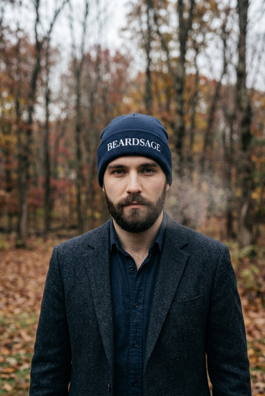 Embroidered Cuffed Knit Beanie – BEARDSAGE