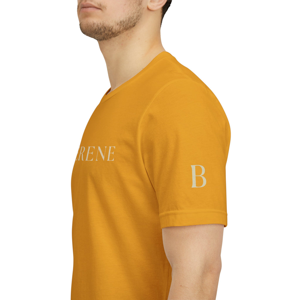 Be Serene Tee — Minimal White Graphic T-Shirt