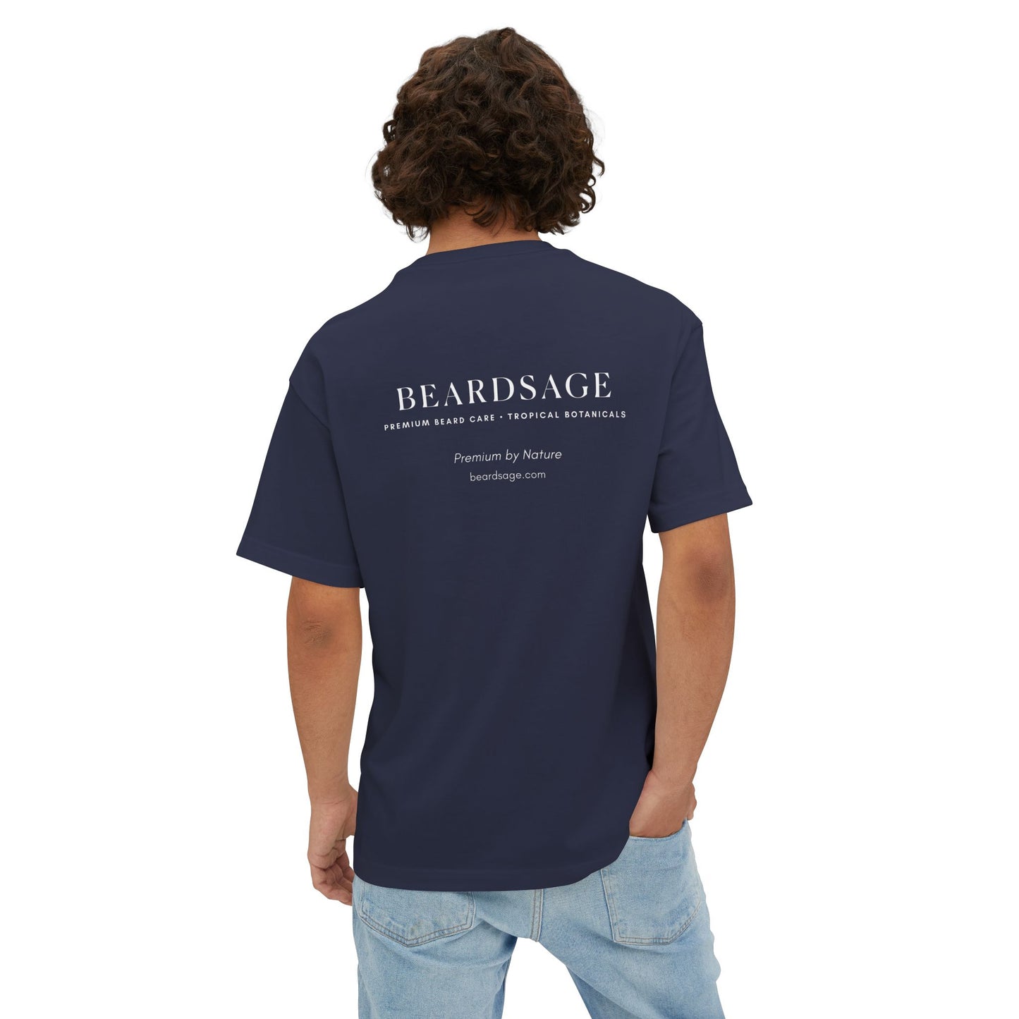 Beardsage Founder’s Tee — Premium by Nature — Oversized Boxy Black T-Shirt
