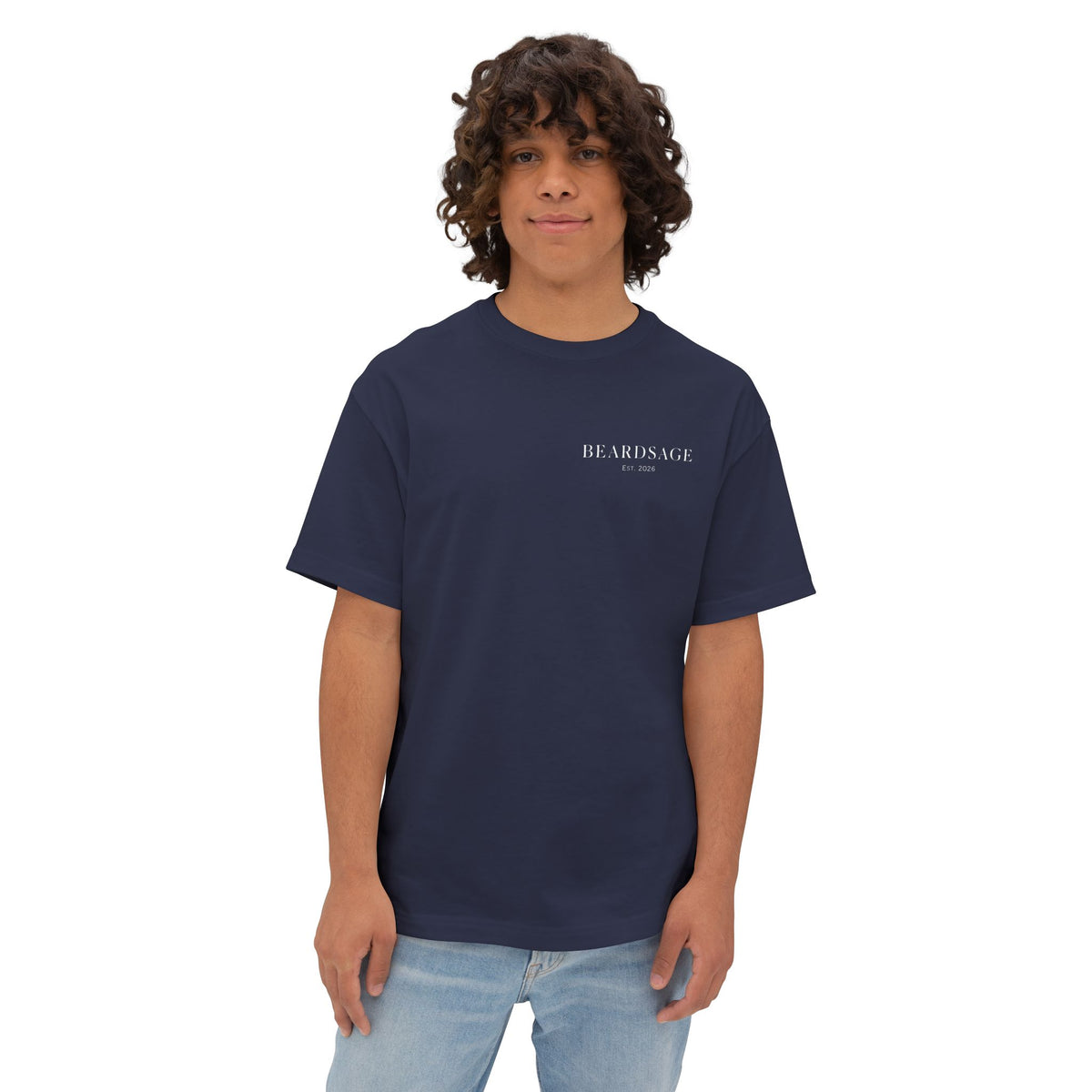 Beardsage Founder’s Tee — Premium by Nature — Oversized Boxy Black T-Shirt