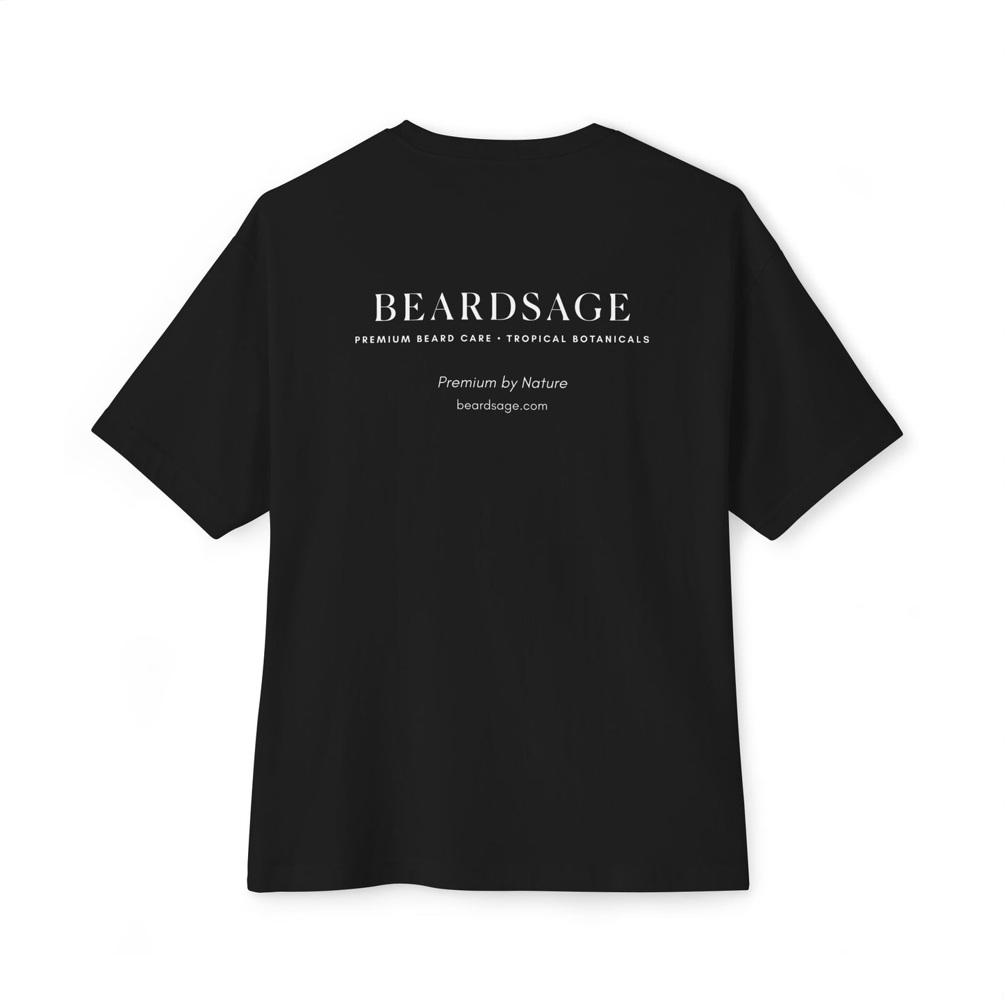 Beardsage Founder’s Tee — Premium by Nature — Oversized Boxy Black T-Shirt