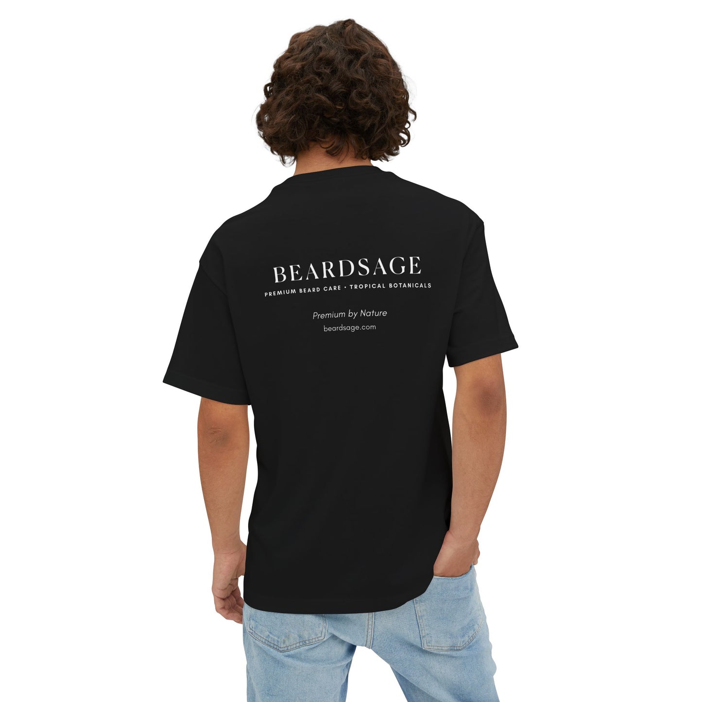 Beardsage Founder’s Tee — Premium by Nature — Oversized Boxy Black T-Shirt