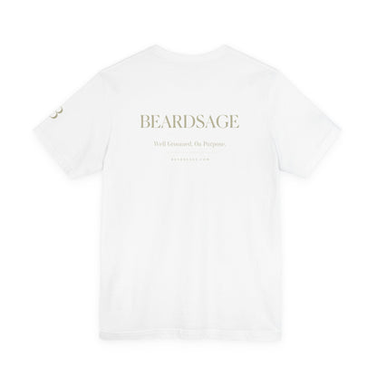 Be Serene Tee — Minimal White Graphic T-Shirt