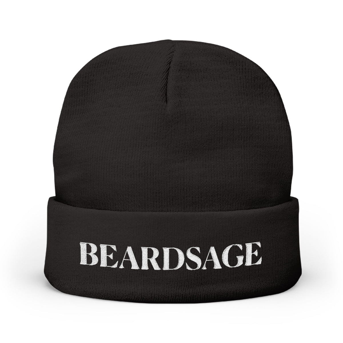 Embroidered Cuffed Knit Beanie – BEARDSAGE