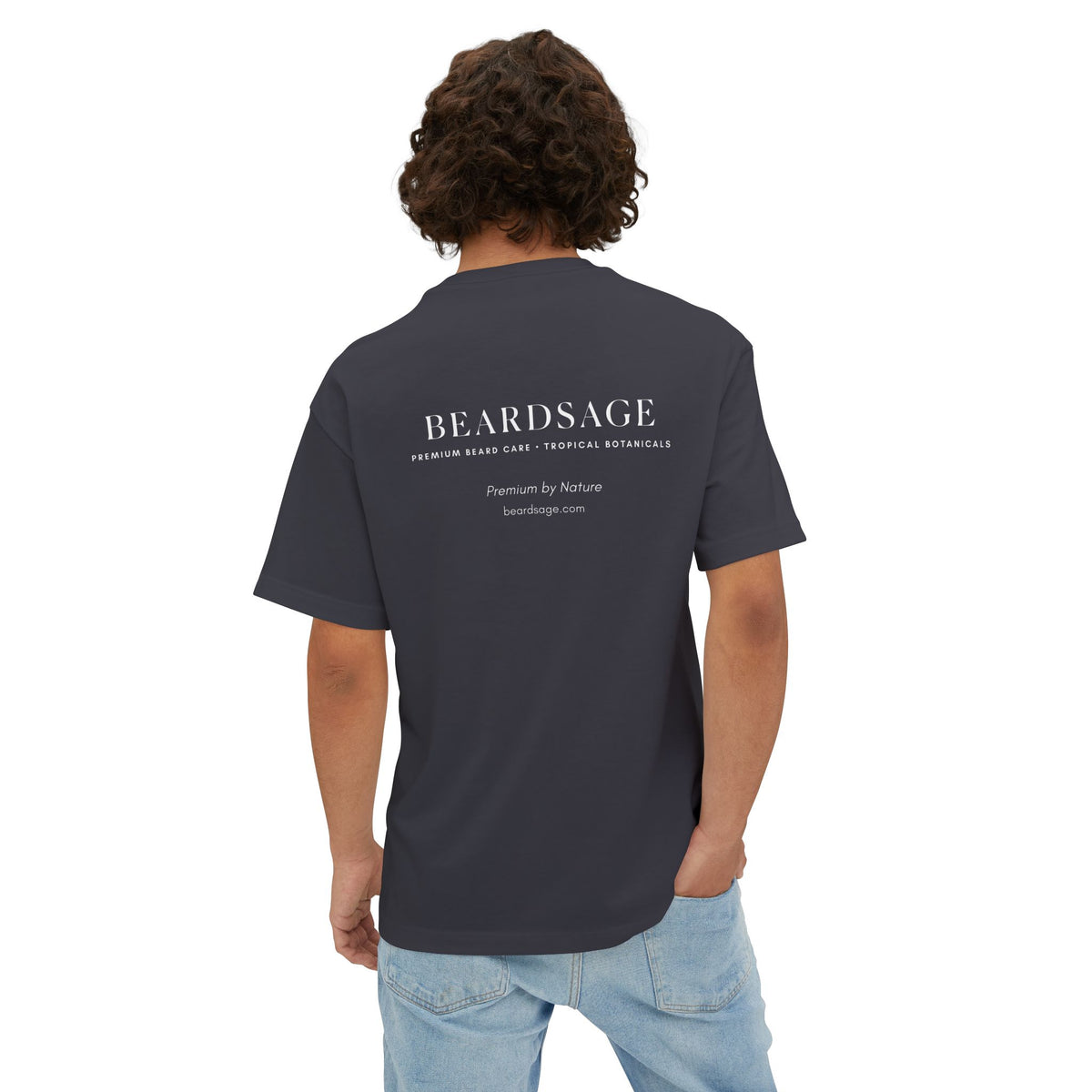 Beardsage Founder’s Tee — Premium by Nature — Oversized Boxy Black T-Shirt