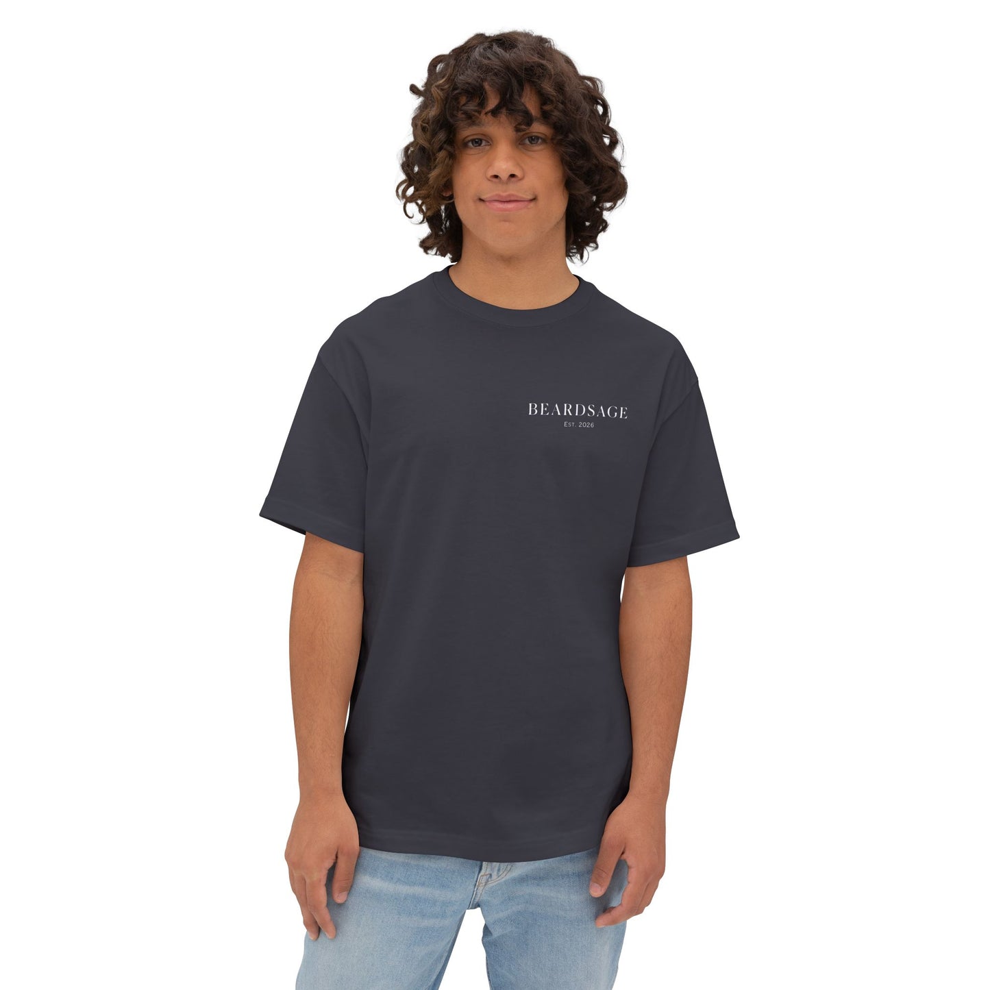 Beardsage Founder’s Tee — Premium by Nature — Oversized Boxy Black T-Shirt