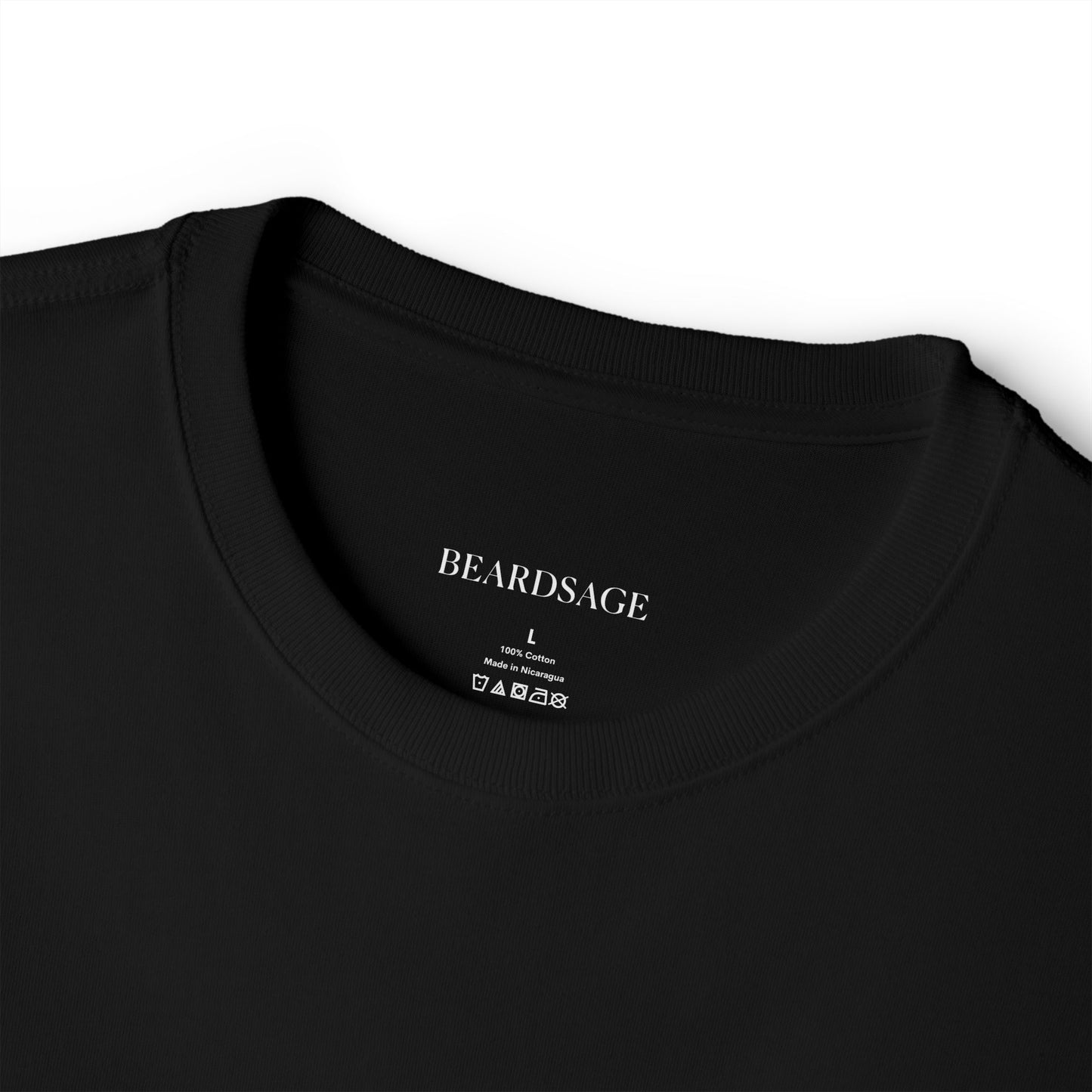 Beardsage Founder’s Tee — Premium by Nature — Oversized Boxy Black T-Shirt