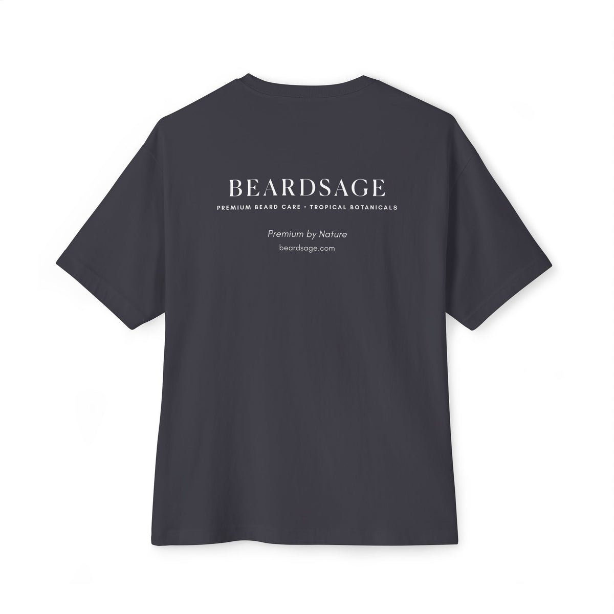 Beardsage Founder’s Tee — Premium by Nature — Oversized Boxy Black T-Shirt
