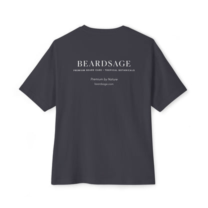 Beardsage Founder’s Tee — Premium by Nature — Oversized Boxy Black T-Shirt