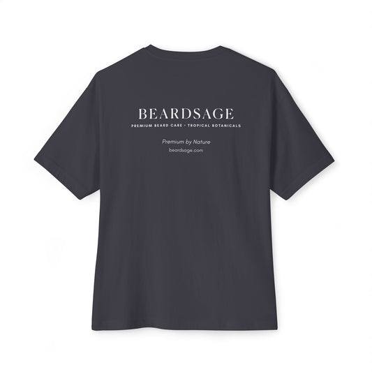 Beardsage Founder’s Tee — Premium by Nature — Oversized Boxy Black T-Shirt