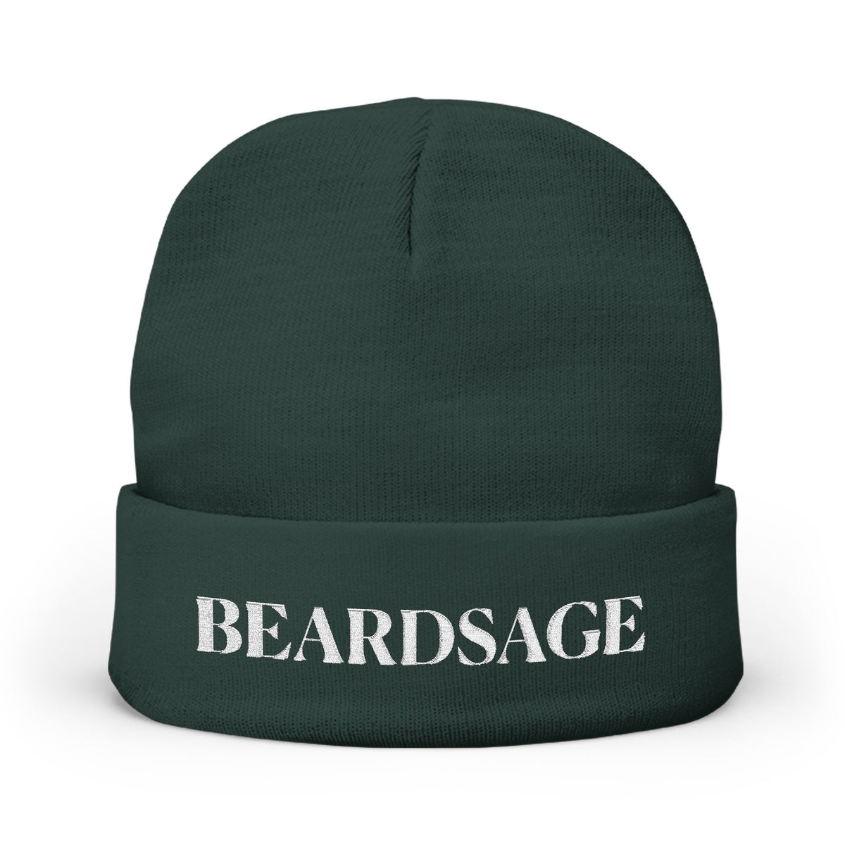 Embroidered Cuffed Knit Beanie – BEARDSAGE