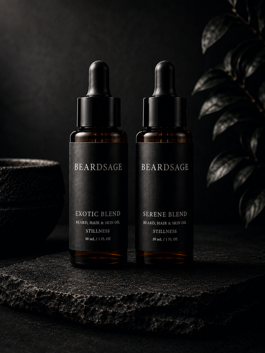 The Beard + Skin Duo — Exotic + Serene Beard Oils