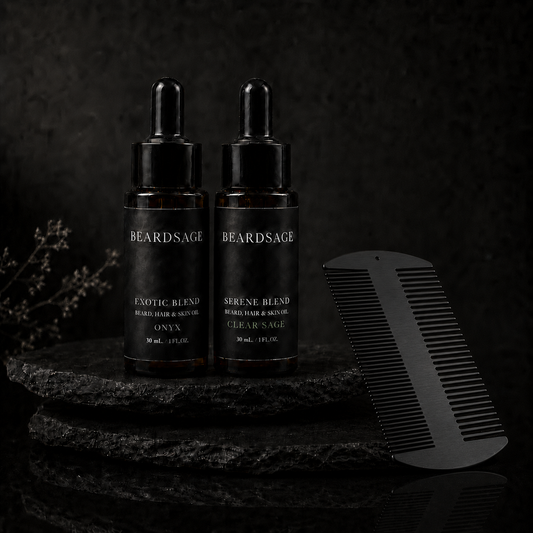 Double Oil & Beard Comb Bundle - Father's Day Kit - Free Shipping
