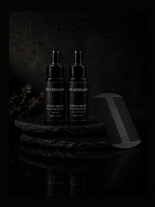 Double Oil & Beard Comb Bundle - Father's Day Kit - Free Shipping