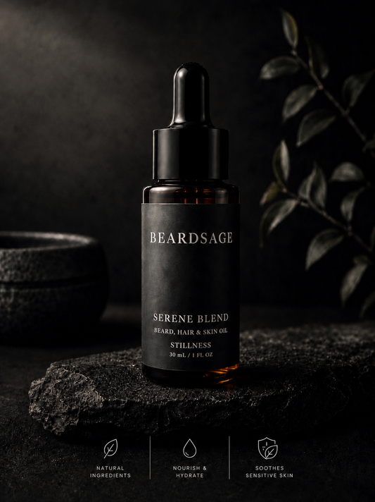 Serene Blend Beard Oil | Lightweight, Calming Formula for Sensitive Skin | Beardsage Grooming Co.